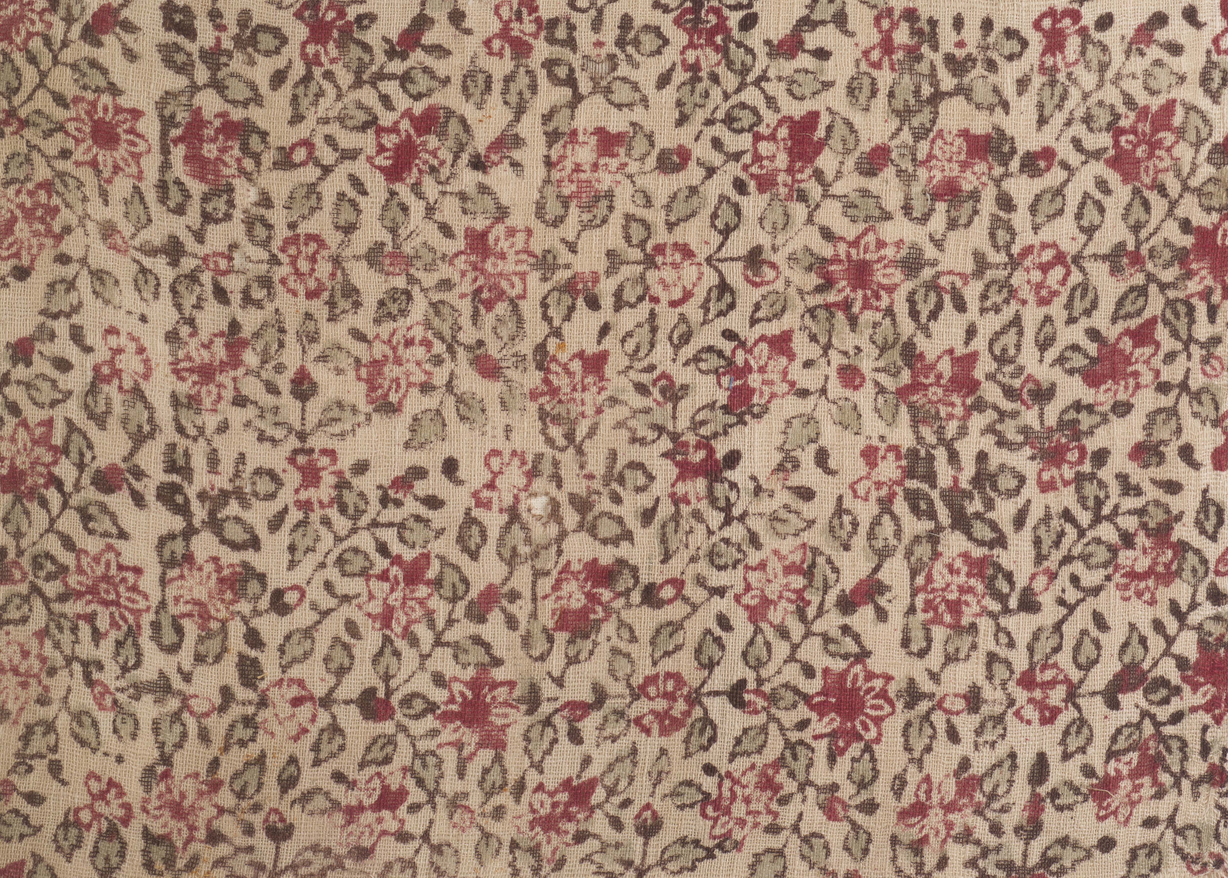 Block Printed Textile Fragment