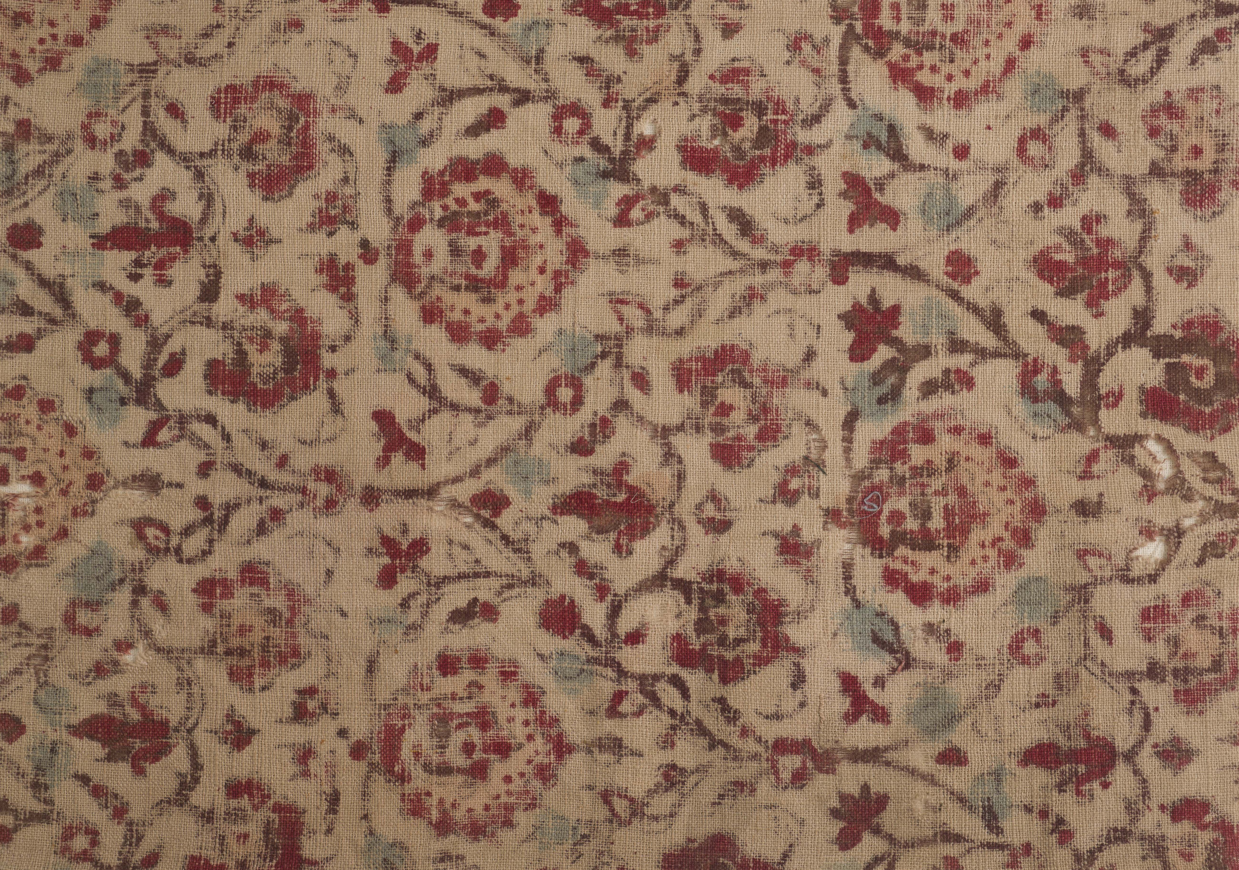 Block Printed Textile Fragment