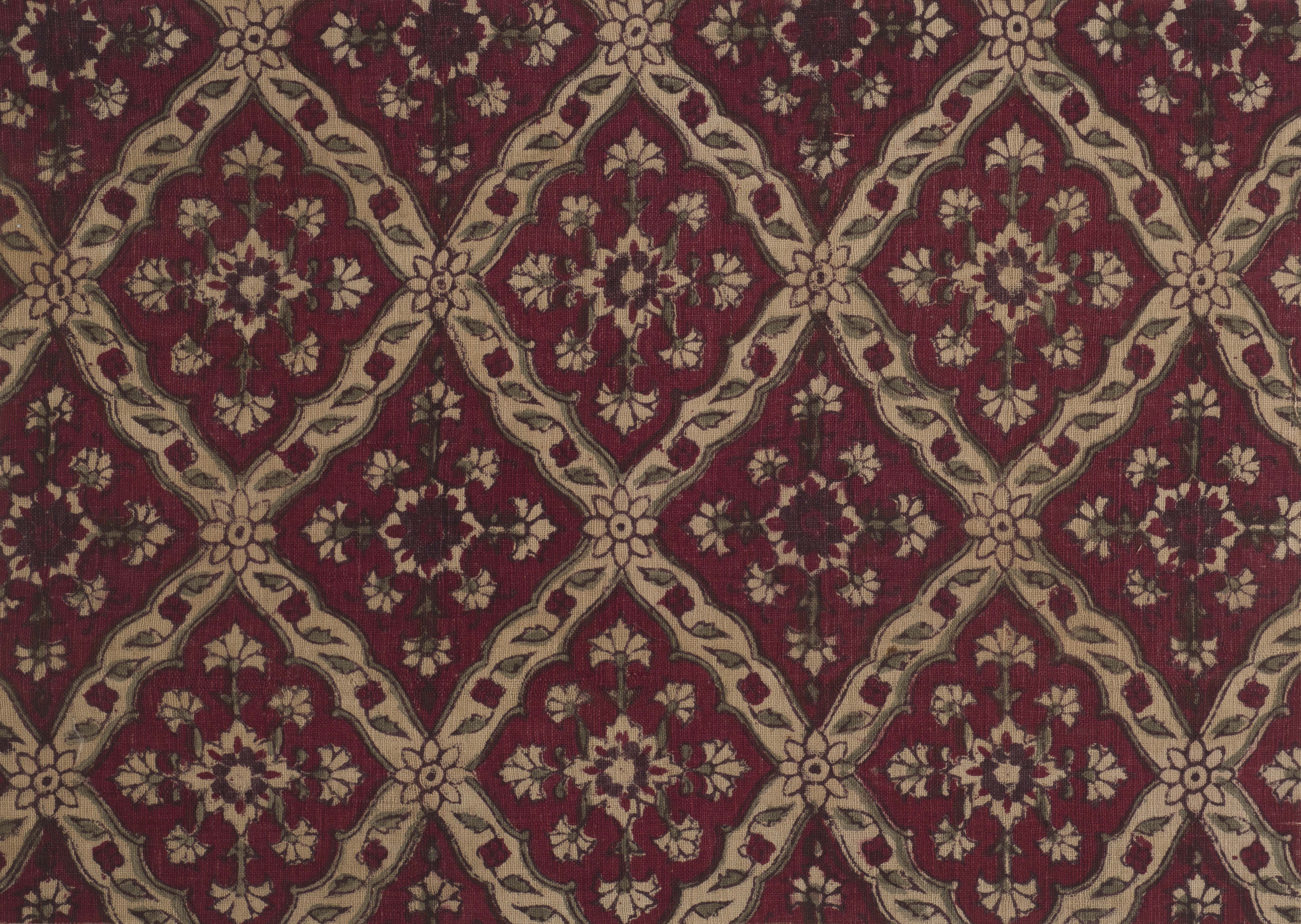 Block Printed Textile Fragment