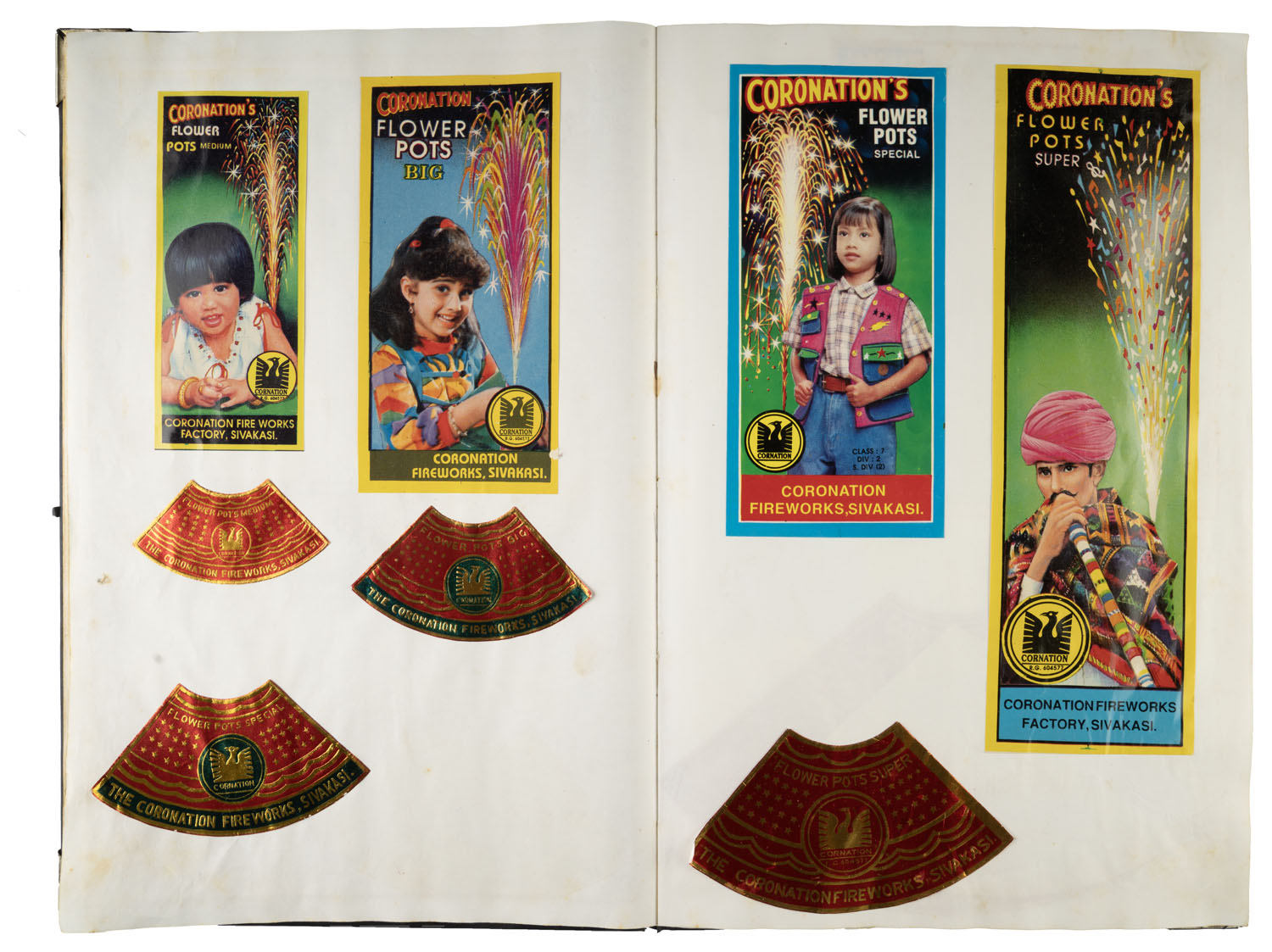 Book of Labels for Coronation Fireworks, Sivakasi