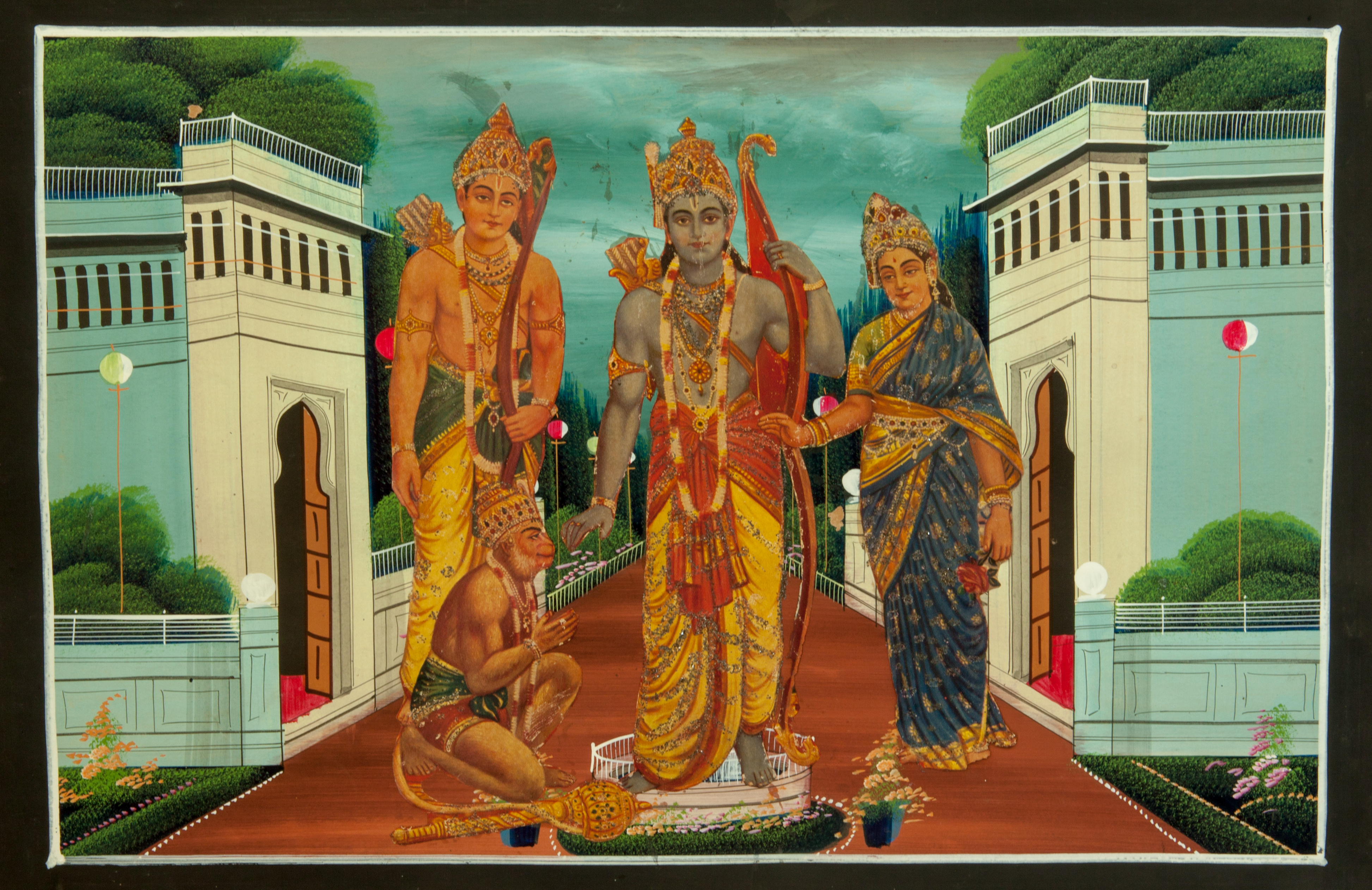 Ram with Sita, Lakshman and Hanuman (Ram Darbar)