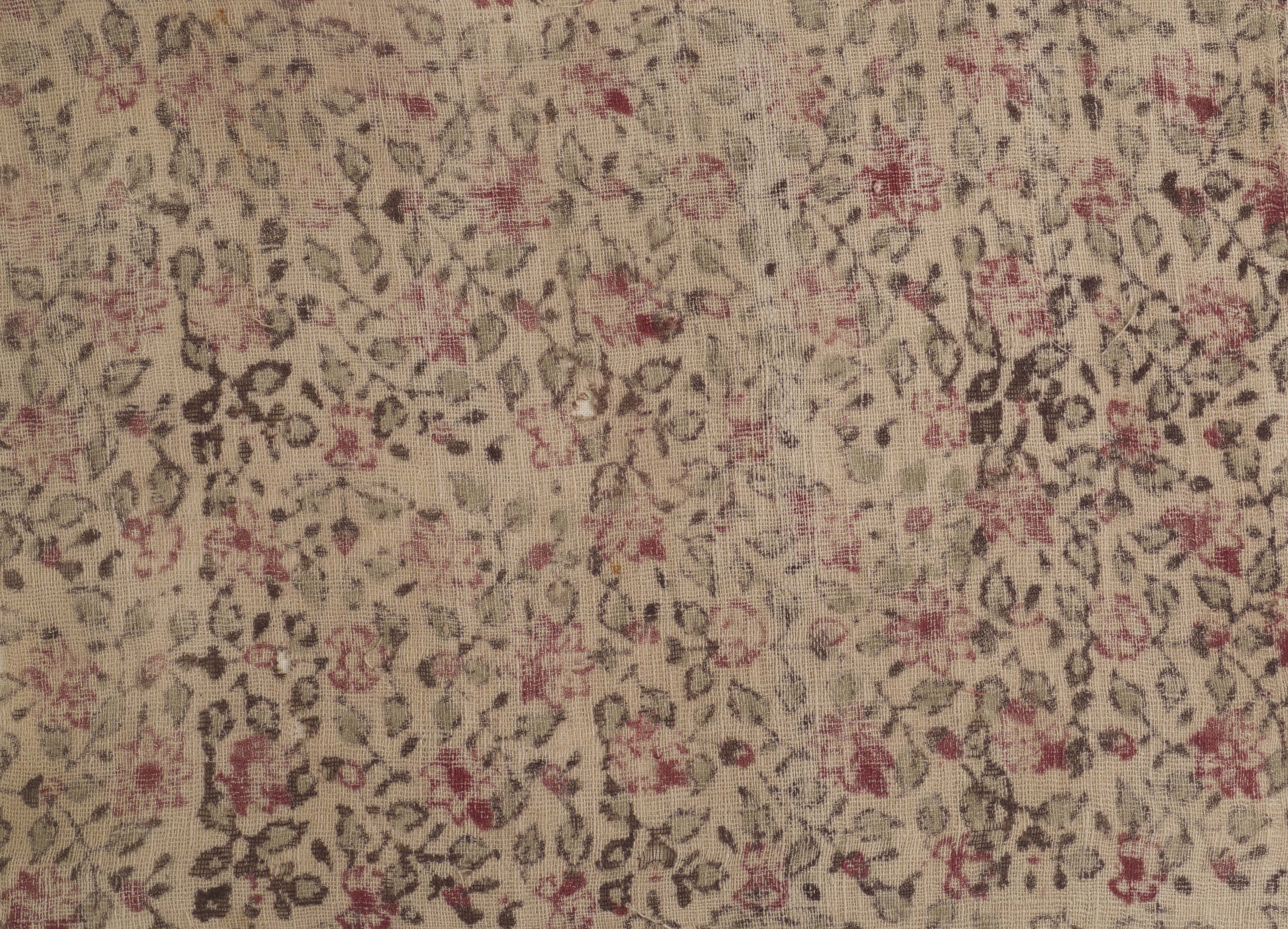 Block Printed Textile Fragment