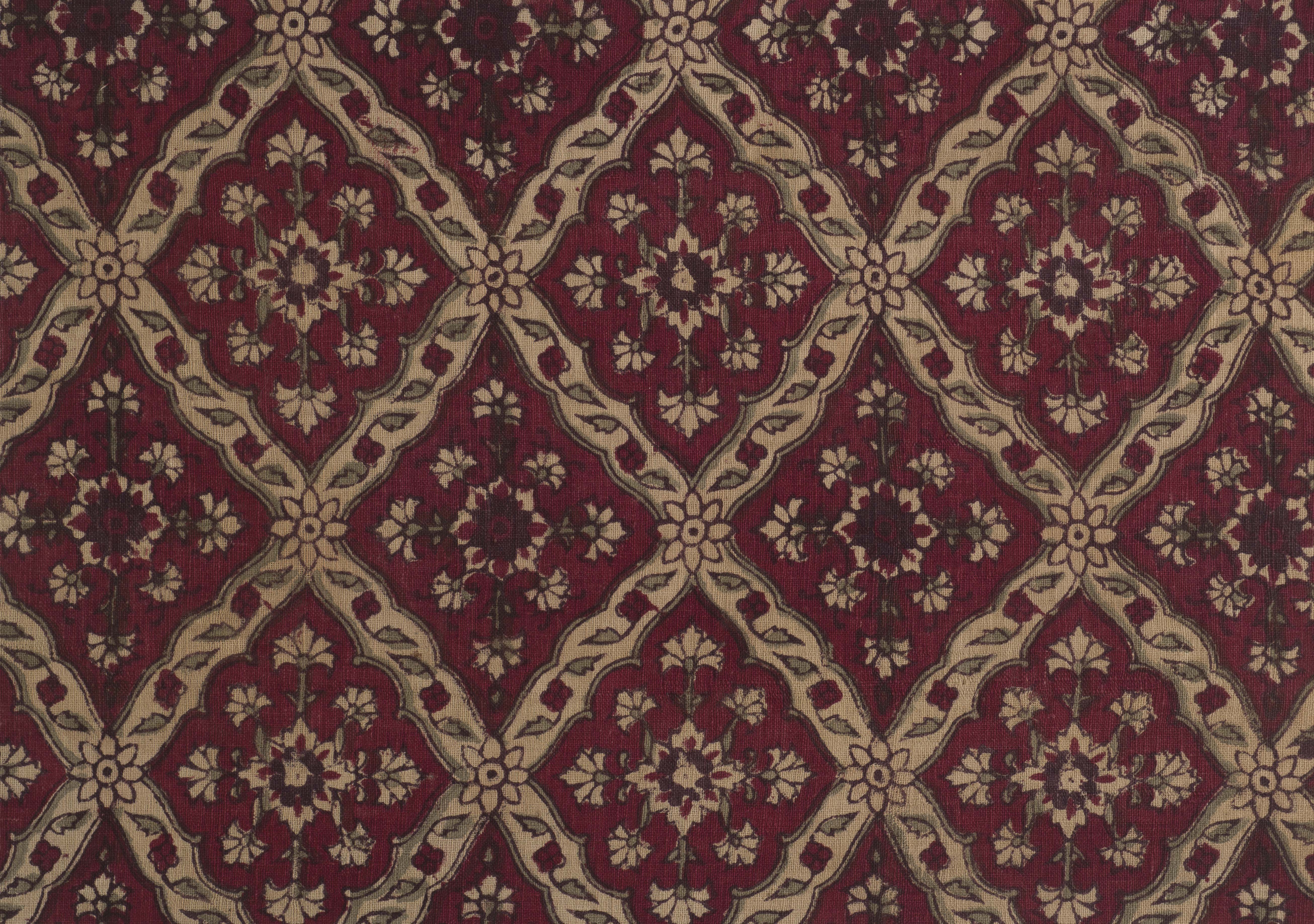 Block Printed Textile Fragment